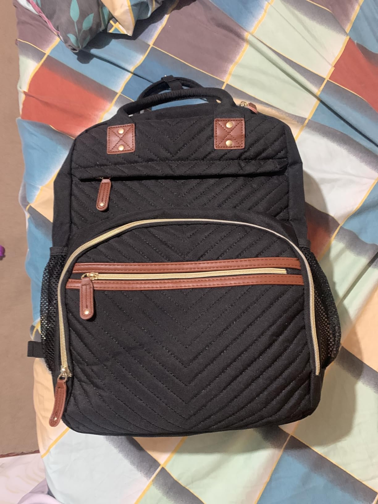 Tenot Diaper Bag Backpack for Women with Insulated Pockets Black | Large Capacity, Multifunctional, Waterproof, Travel Baby Diaper Bags for Mom, Dad, Baby Girl Boy customer photo 2