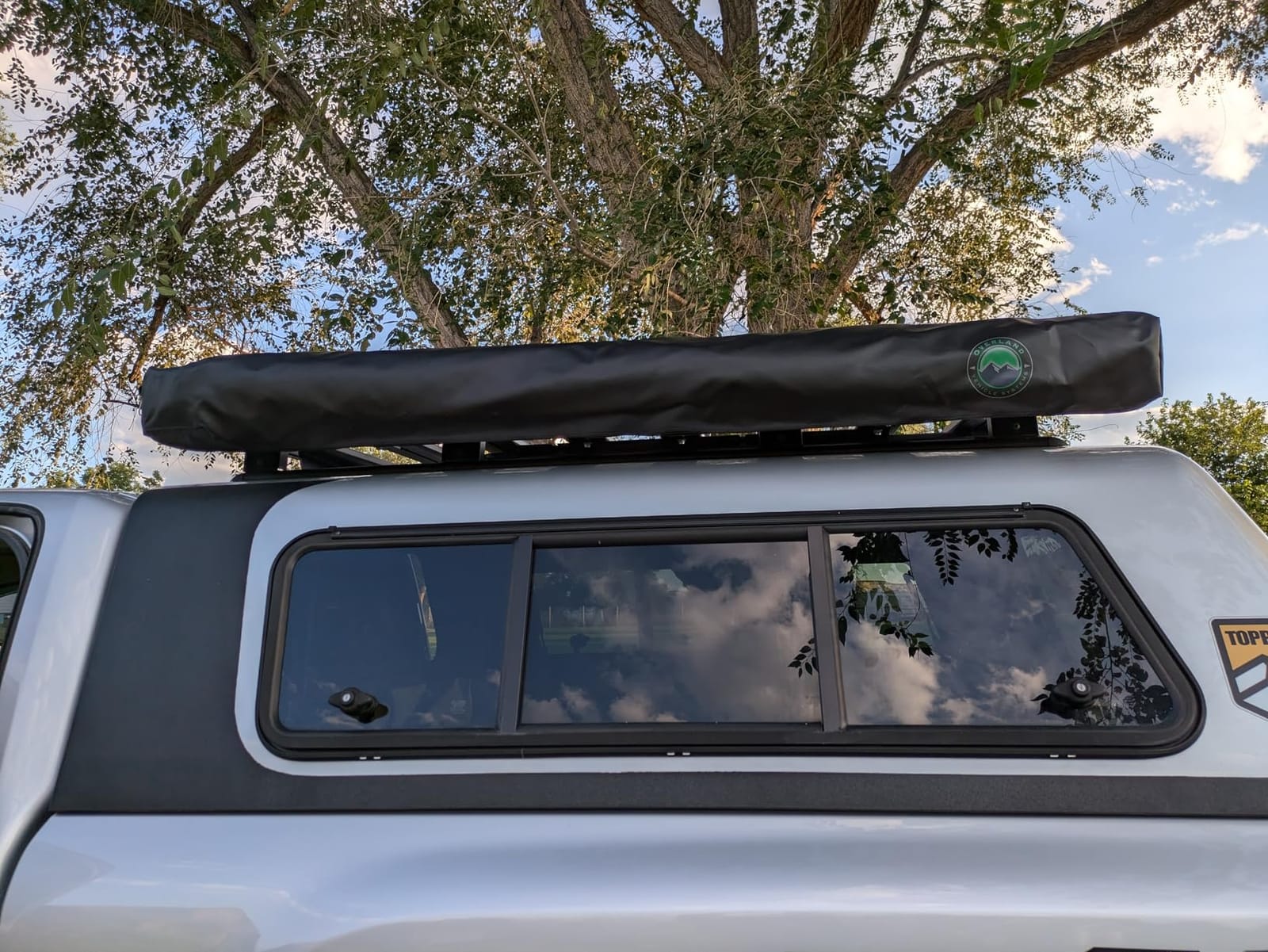 Overland Vehicle Systems 19689909 HD Nomadic 270 LTE Awning Passenger Side | 65 Sq Ft of Coverage | Dark Gray Fabric with Travel Cover Included | Twist and Lock Technology | Weather-Resistant customer photo 1
