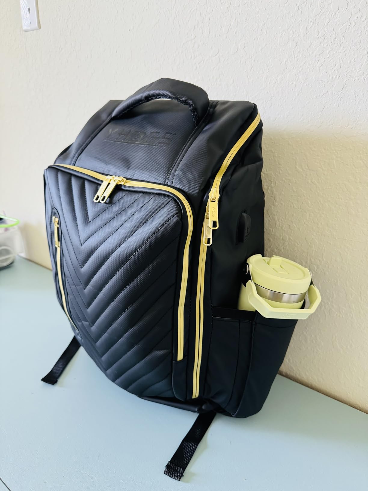 Rolling Backpack with Wheels, Waterproof Wheeled Backpack with USB Ports for Men Women, 15.6 Inch Travel Laptop Backpack with Wheels for Adults, Roller Carry-On Luggage Bag for Business Work customer photo 2