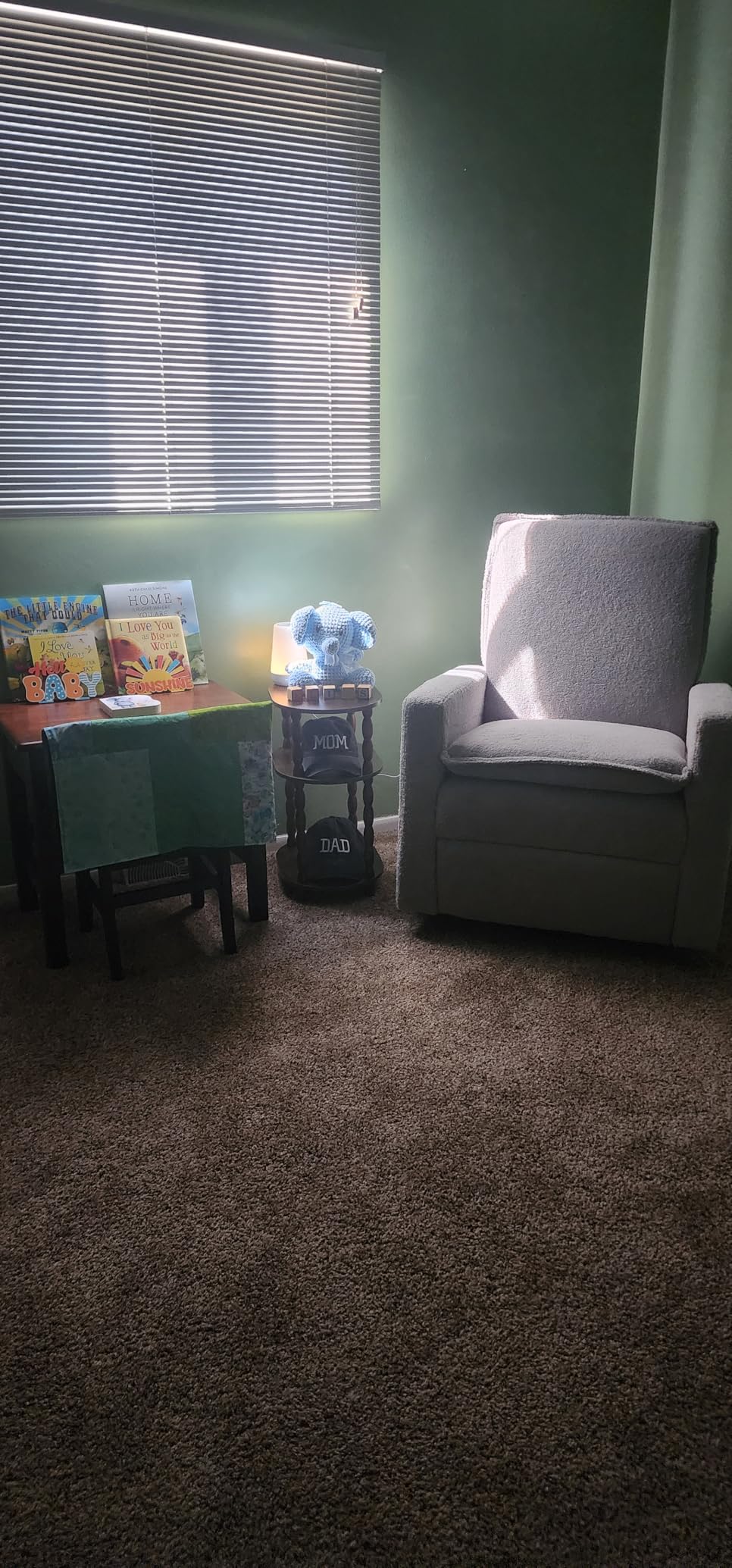 Oxford Baby Uptown Upholstered Glider Recliner Rocking Chair 360° Swivel for Nursery and Living Room - Sand, Green Guard Gold Certified customer photo 1