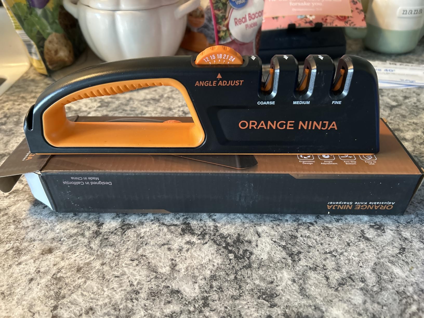5 Precision Adjust Knife Sharpener- 3-Stage Premium Kitchen Knife Sharpener | Manual Knife Sharpening with Adjustable Angles by Sharp Pebble - Repair, Restore & Polish Any Dull Blade in Minutes customer photo 1
