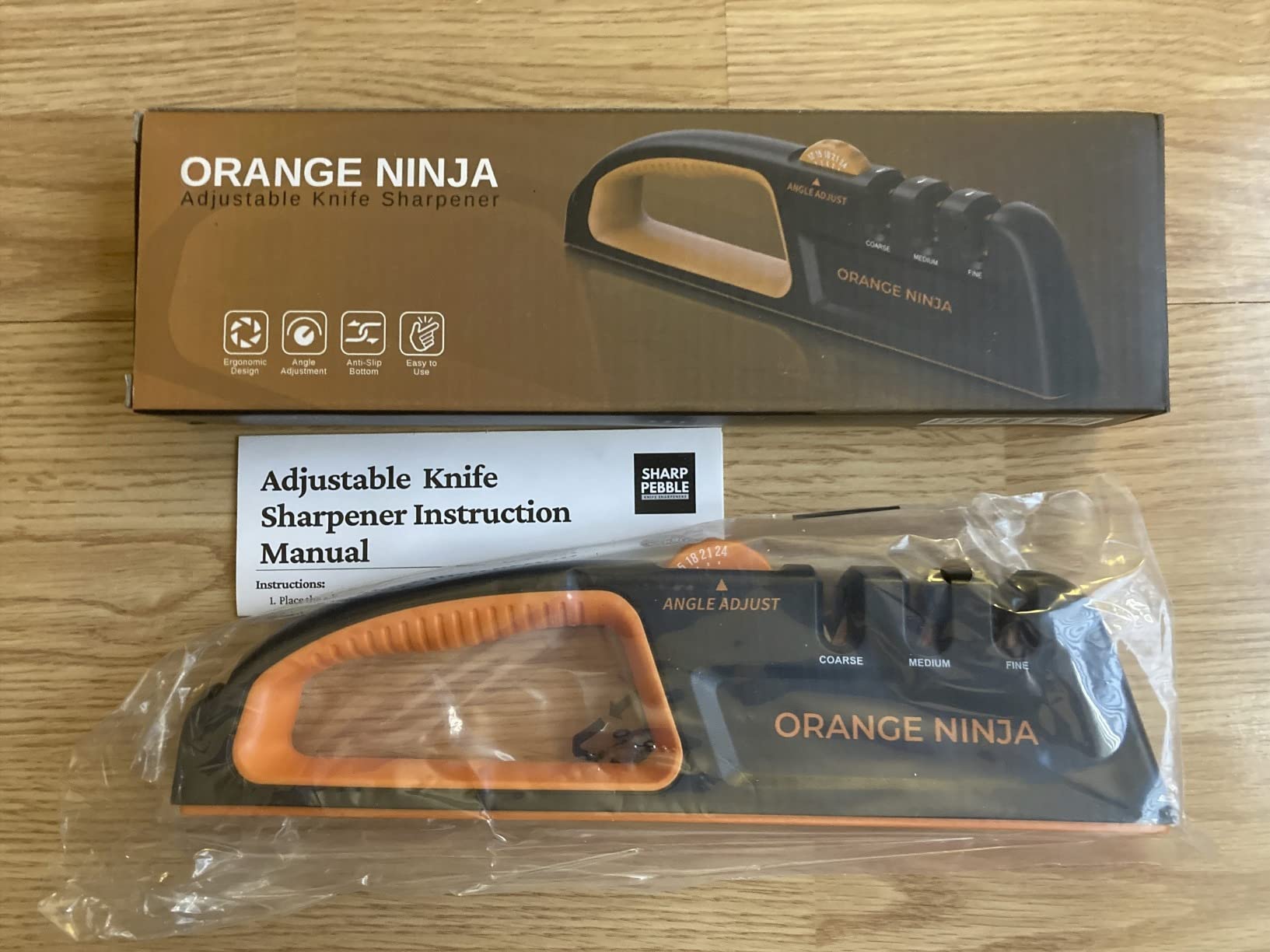 5 Precision Adjust Knife Sharpener- 3-Stage Premium Kitchen Knife Sharpener | Manual Knife Sharpening with Adjustable Angles by Sharp Pebble - Repair, Restore & Polish Any Dull Blade in Minutes customer photo 2