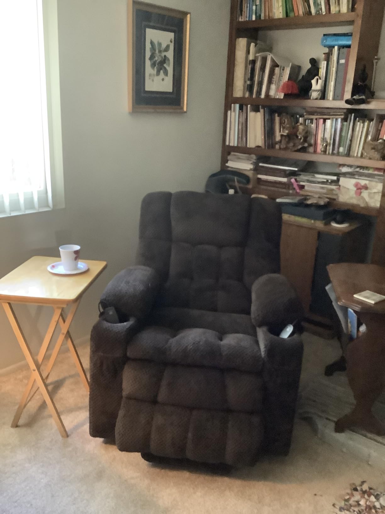MCombo Dual Motor Power Lift Recliner Chair for Elderly, Massage Heat 7890 | Zero Gravity Lift Chair, Infinite Position, Lay Flat, USB Ports, Cup Holders, FSC, OEKO-TEX, Fabric (Medium, Mocha) customer photo 1