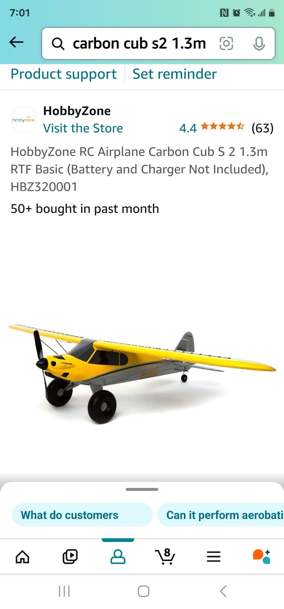 HobbyZone RC Airplane Carbon Cub S 2 1.3m RTF Basic (Battery and Charger Not Included), HBZ320001 customer photo 2