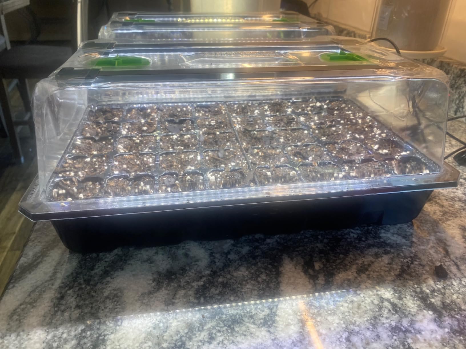 VIVOSUN 6-Pack Seed Starter Kit, 240-Cell Tray, 2 Sets of LED Lights | 3.6