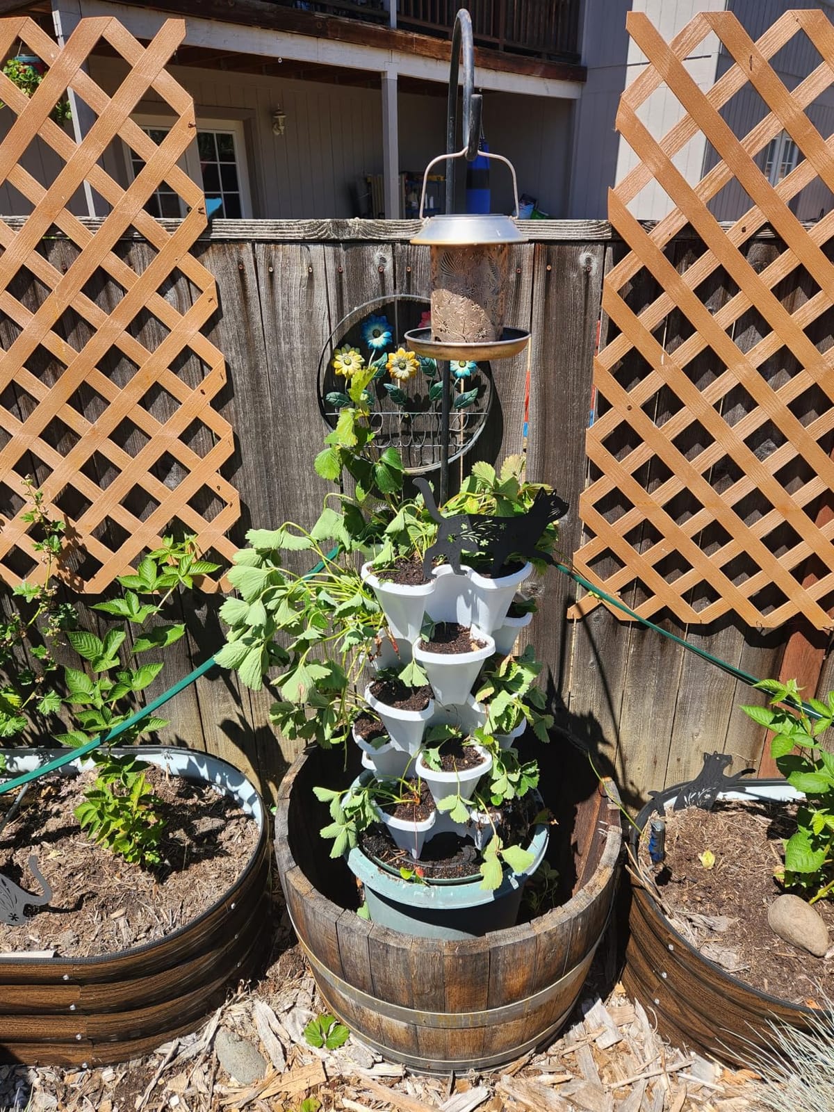 GameXcel Vertical Planter Tower - 5 Tier Stackable Garden Planters with Wheels and Tools Plant Pots for Strawberry Herb Flower and Vegetable Indoor Outdoor Use Gray customer photo 2