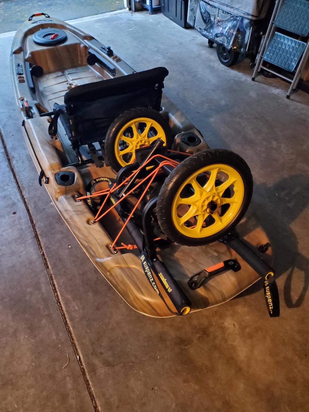 Suspenz Fishing Kayak Cart Trolley | Heavy Duty Canoe Carrier Trailer with Adjustable Bi-Directional Bunker Bars and Airless Wheels | Catch-All Universal Airless Cart (22-9909) customer photo 2