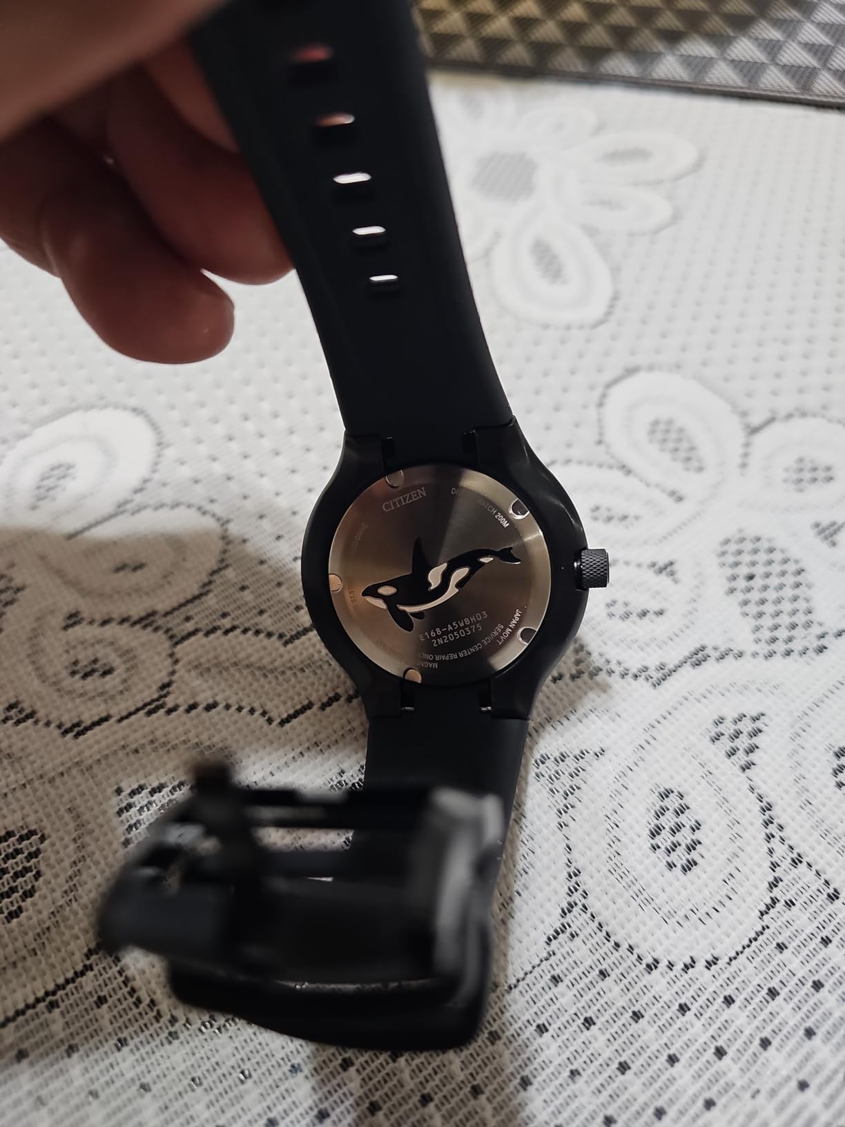 Men's Eco-Drive Special Edition Promaster Sea Orca Black Stainless Steel with Black Polyurethane Strap, ISO Compliant (Model: BN0235-01E) customer photo 1