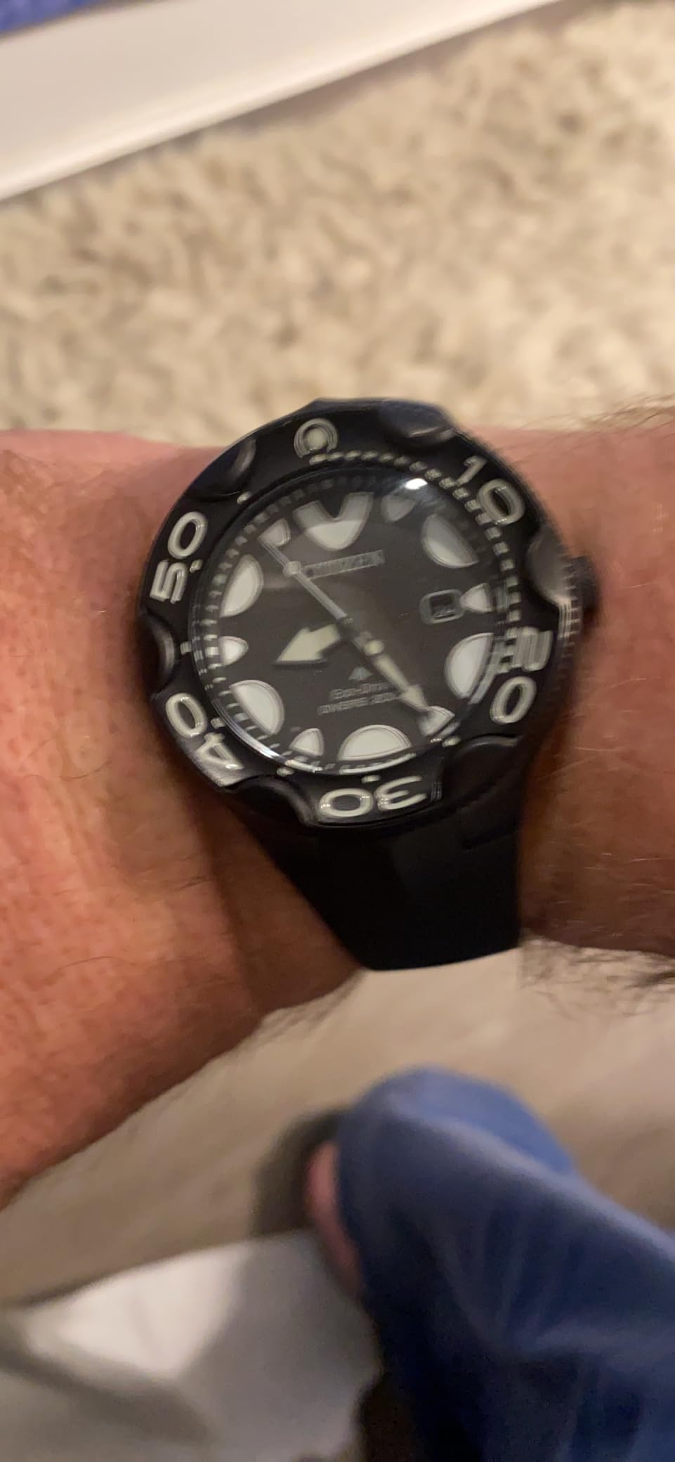 Men's Eco-Drive Special Edition Promaster Sea Orca Black Stainless Steel with Black Polyurethane Strap, ISO Compliant (Model: BN0235-01E) customer photo 2