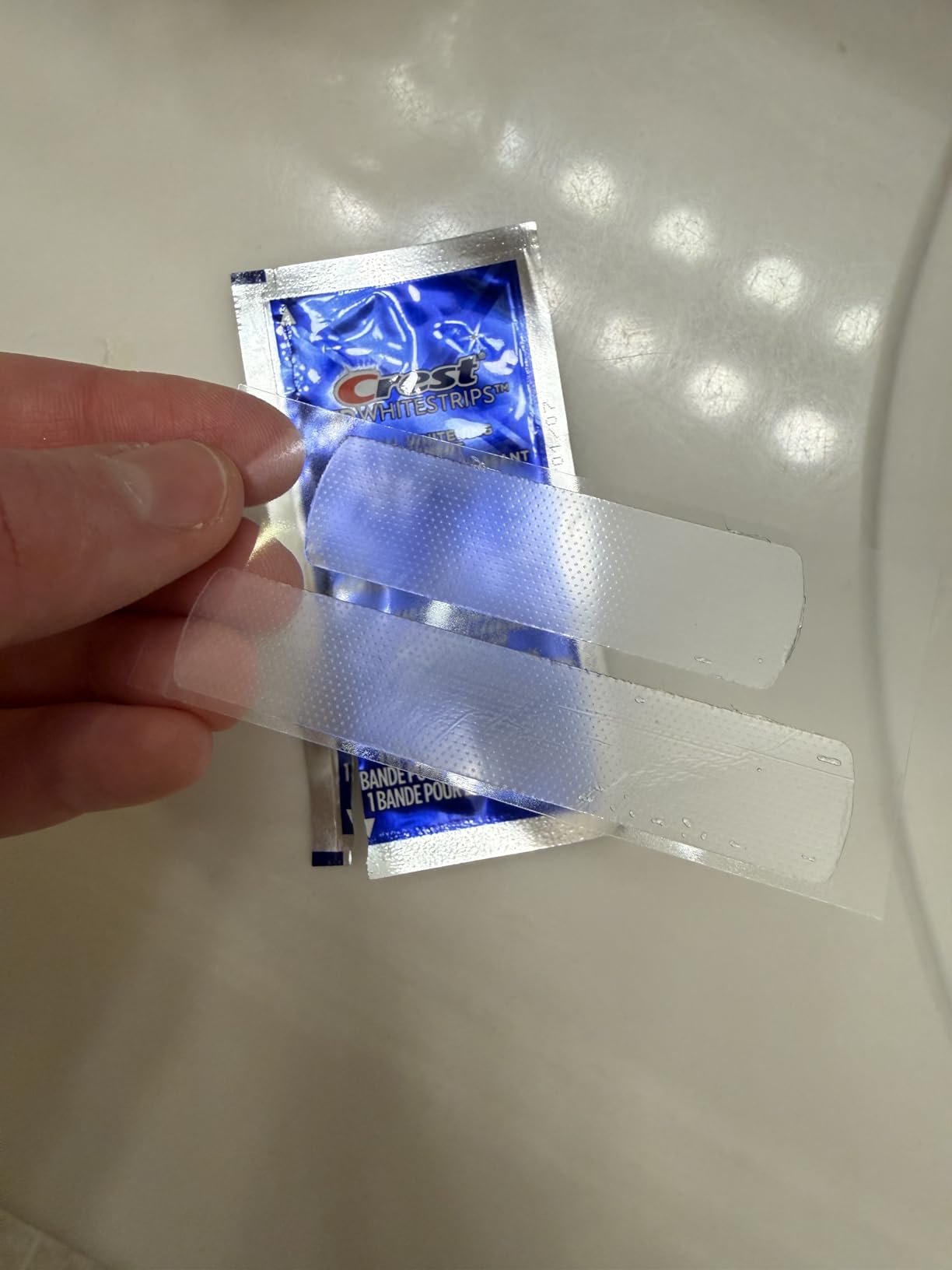 Crest 3DWhitestrips Sensitive White At-Home Teeth Whitening Kit, 18 Treatments, Gently Removes 15 Years of Stains customer photo 2