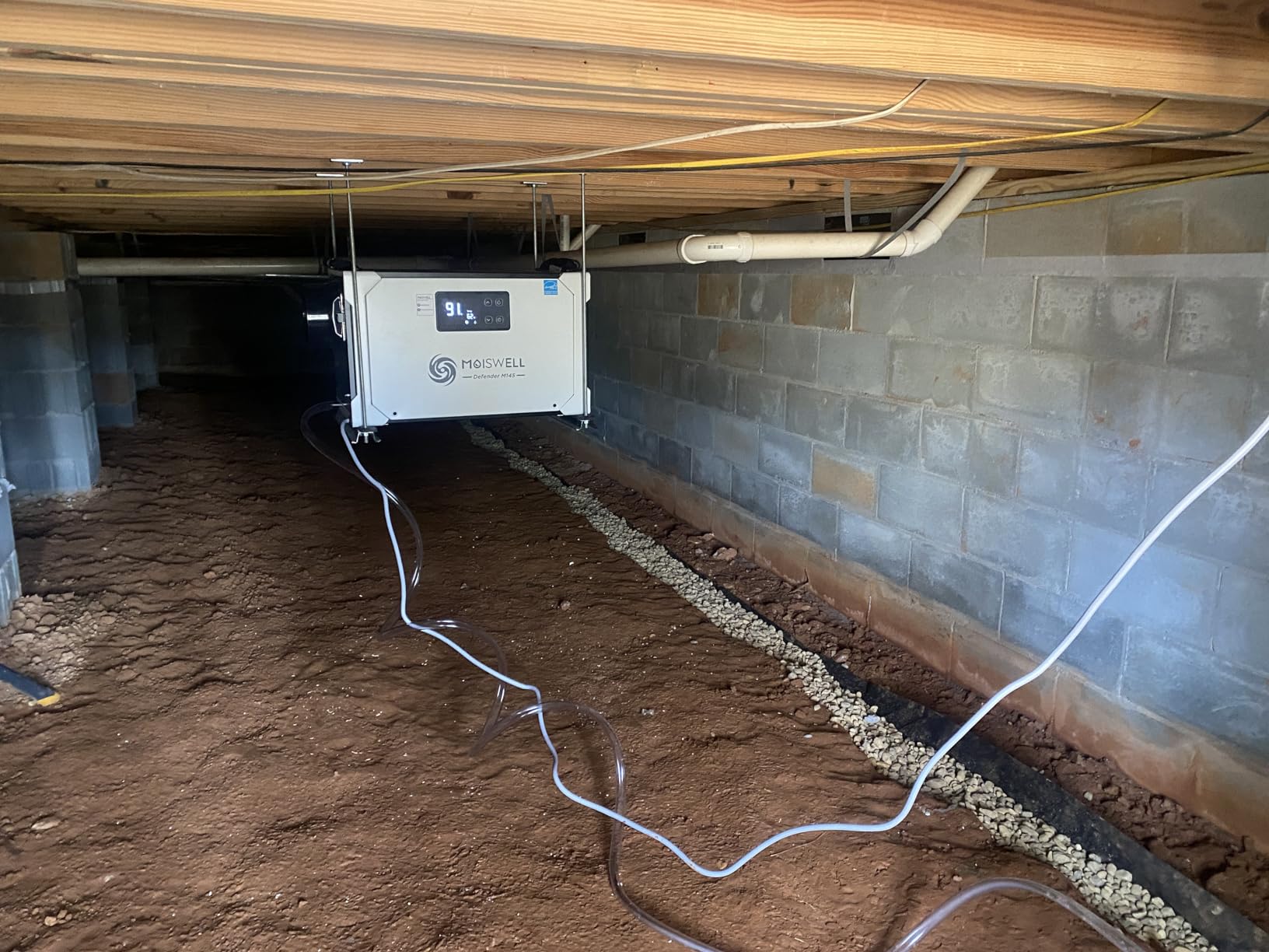 155 Pint Commercial Dehumidifier with Drain Hose for Crawl Spaces | Basements, Industry Water Damage Unit, Large Capacity, Compact, Portable, Auto Defrost, Memory Starting customer photo 2