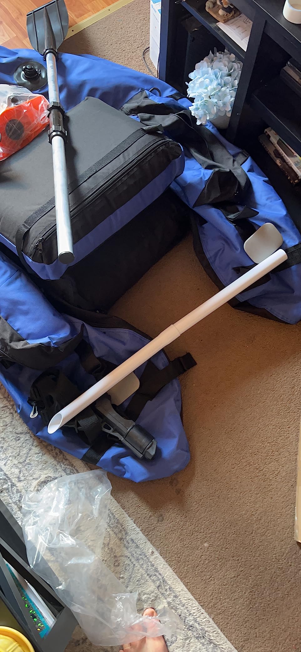 Fishing Float Tube with Adjustable Backpack Straps, Storage Pockets, Fish Ruler, Fly Fishing Boat with Pump, Oar, Rod Holder and Mount, Fins, 350LBS Load Bearing Capacity, FT003 customer photo 1