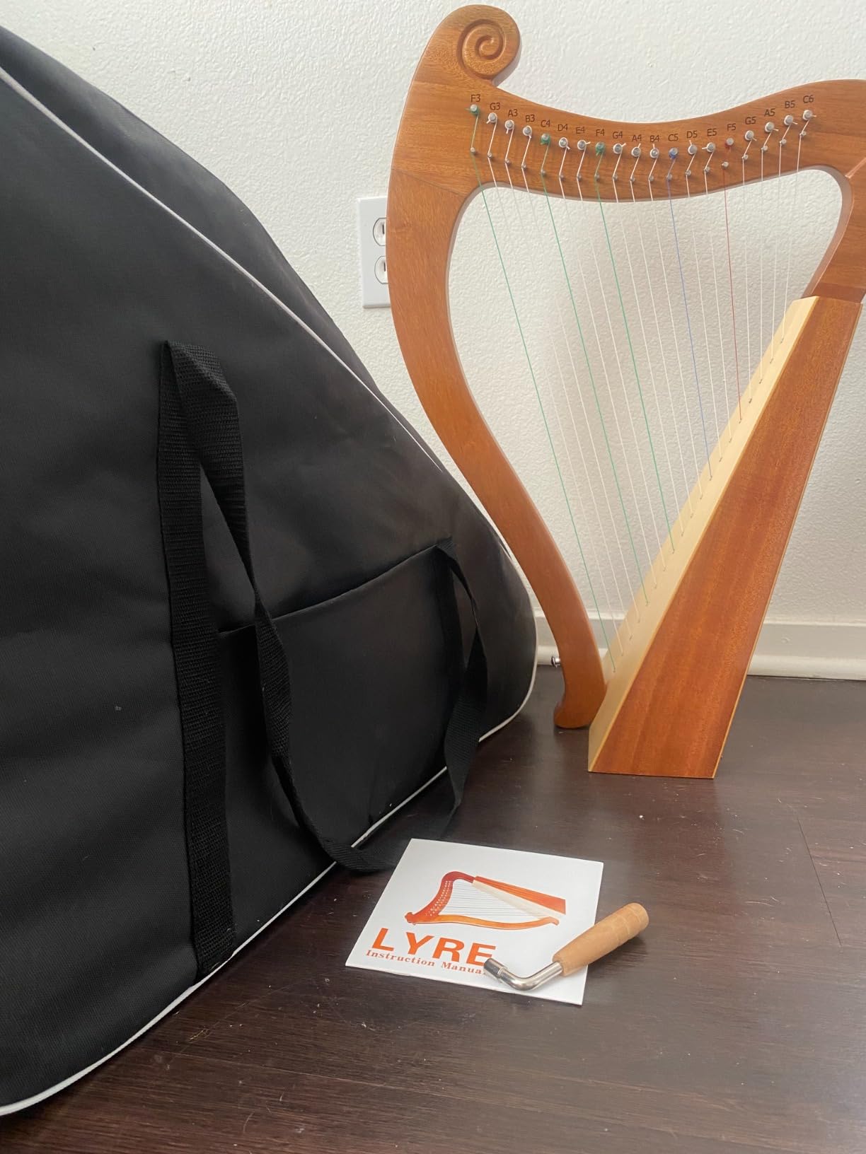 19-String Lyre Harp with Tuning Wrench Harp Instruments, Lyre Harp is Good Choice for Music Lovers, Beginners and Friends customer photo 1