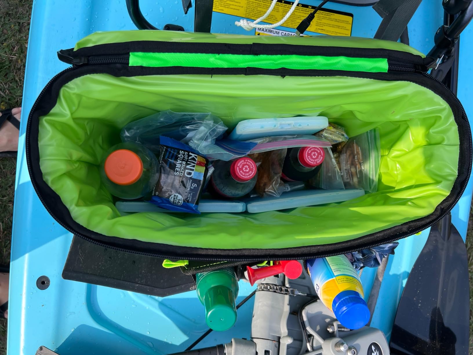 TidyFriend Kayak Cooler Behind Seat, Waterproof Cooler for Kayaking, Kayak Accessories Cooler Bag, Compatible with Lawn Chair Seat, Portable Ice Chest, Keeps Drinks Cold, Travel, Beach, Lunch customer photo 1