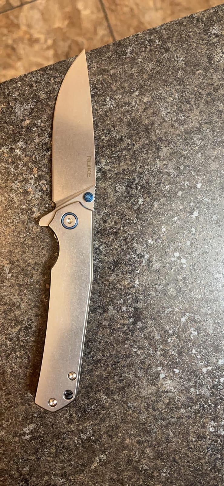 Ruike Tactical Folding Pocket Knife for Men, N690 Stainless Steel Blade, TC4 Titanium Alloy Handle, Frame Lock, Lightweight, Clip Belt Carry, Small Camping Cool Flipper Microtech Elemental Survival Hiking Hunting Outdoor Gadget Gear Tool Father Gifts customer photo 2