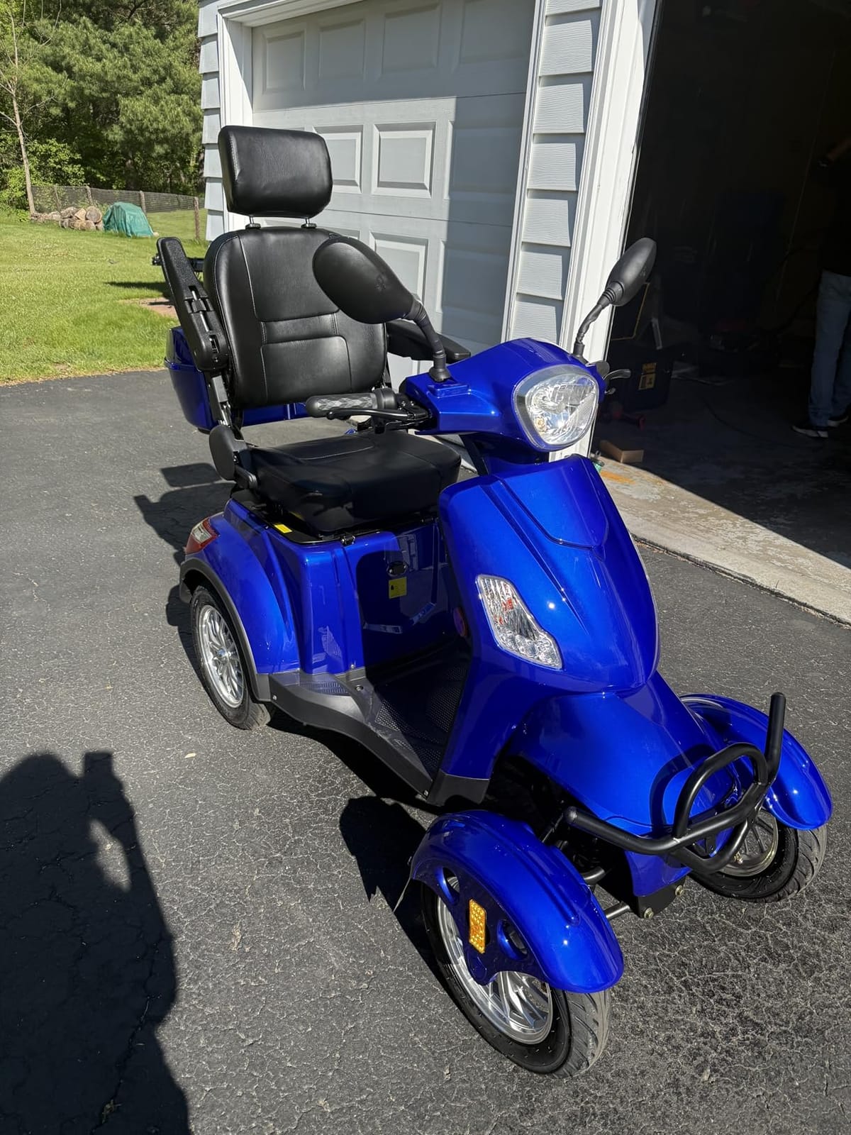 Mobility Scooters for Seniors & Adults 500lbs Capacity - 800W All Terrain Electric Powered Mobility Cart - Heavy Duty Mobility Scooter for Elderly w/Charger Remote Keys (Blue) customer photo 2