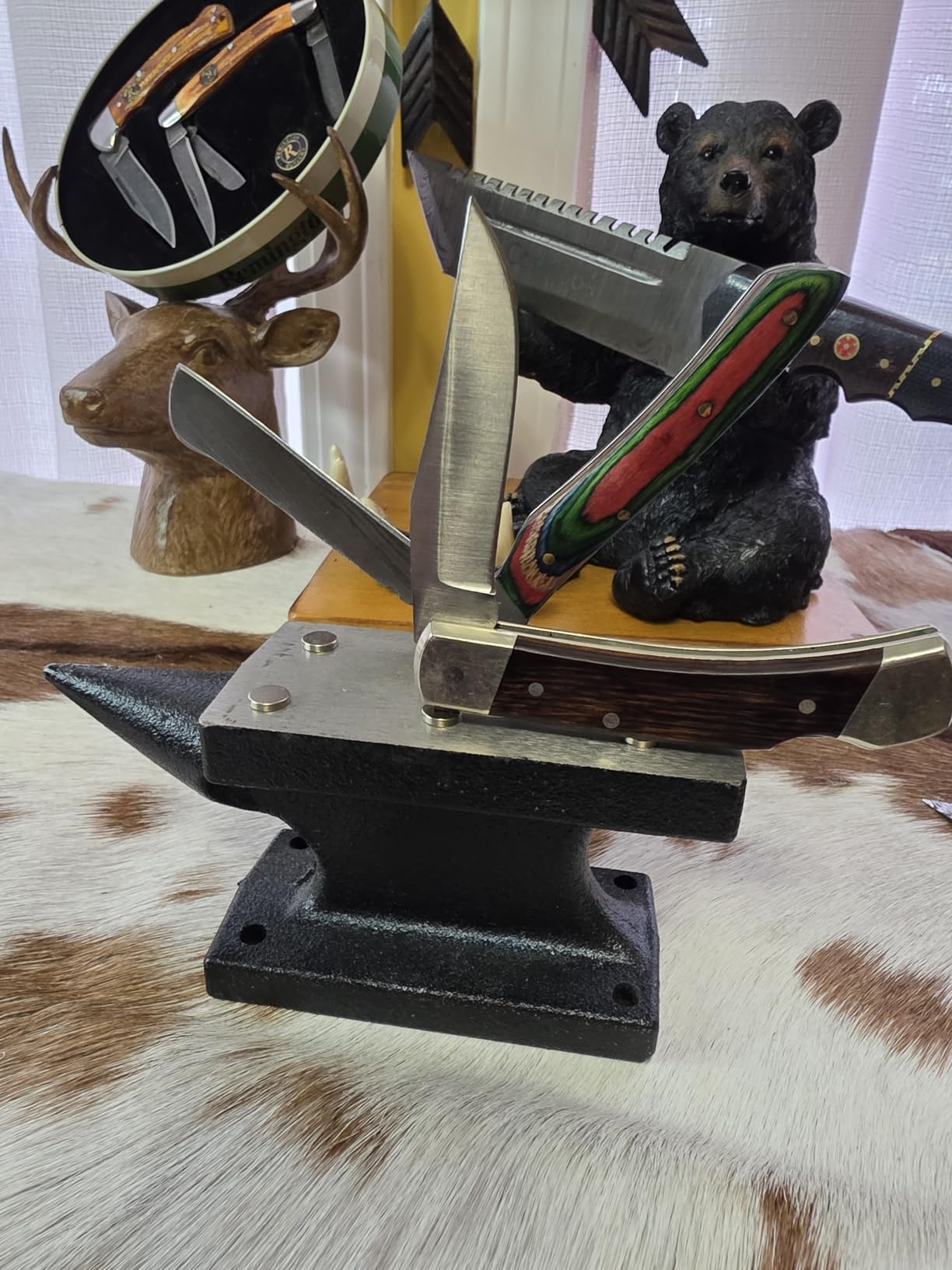 Mini Horn Anvil Set, 3Lbs Forged Iron Anvil with Rubber Hammer for Jewelry Making, Blacksmith Forge Kit, Jewelry Hammer and Block Set, Bench Block Silversmithing Tools Designed customer photo 2