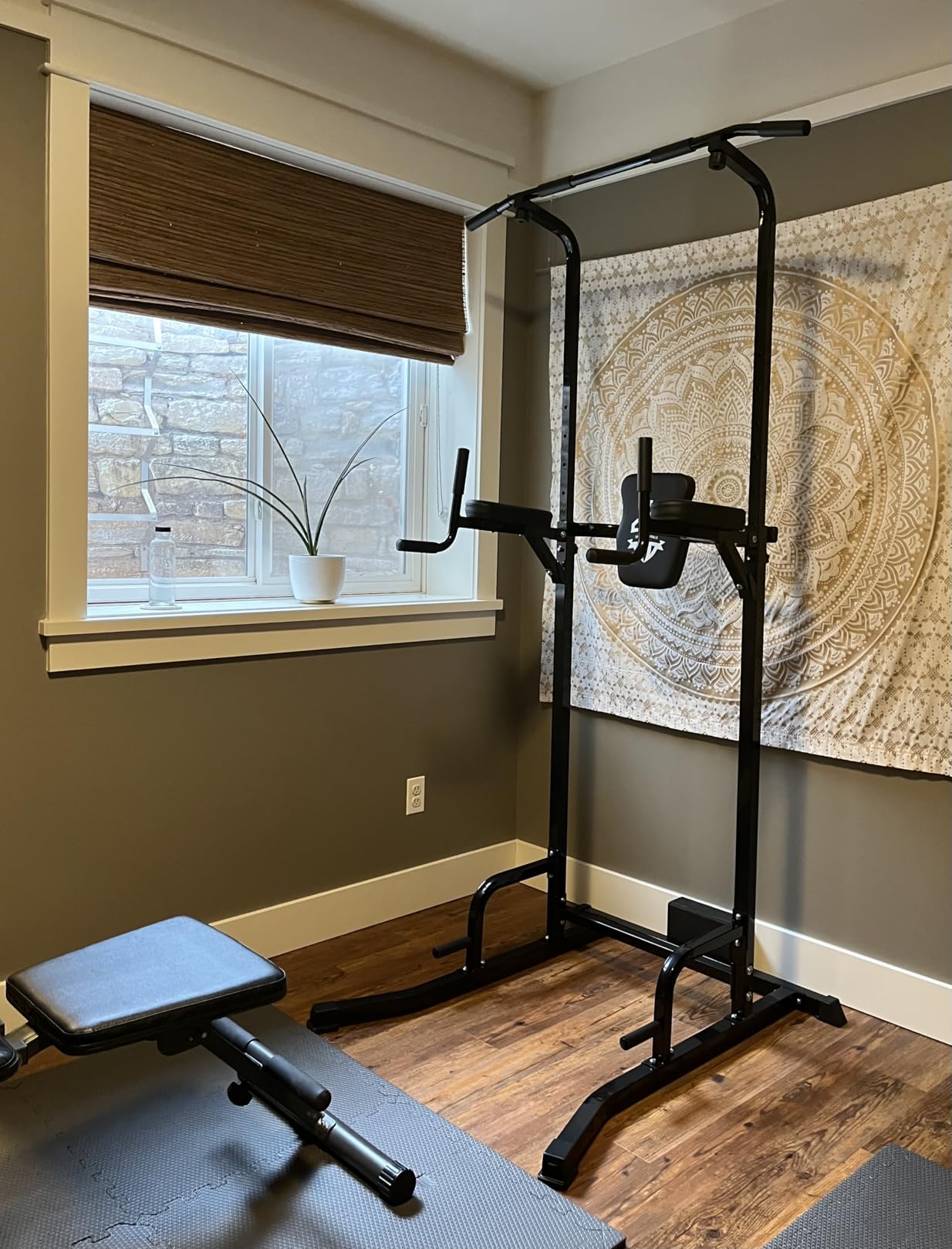 Sportsroyals Power Tower Pull Up Bar Station, 450LBS Stable Pull Up Dip Station for Home Gym Strength Training Equipment | FED Fitness customer photo 1