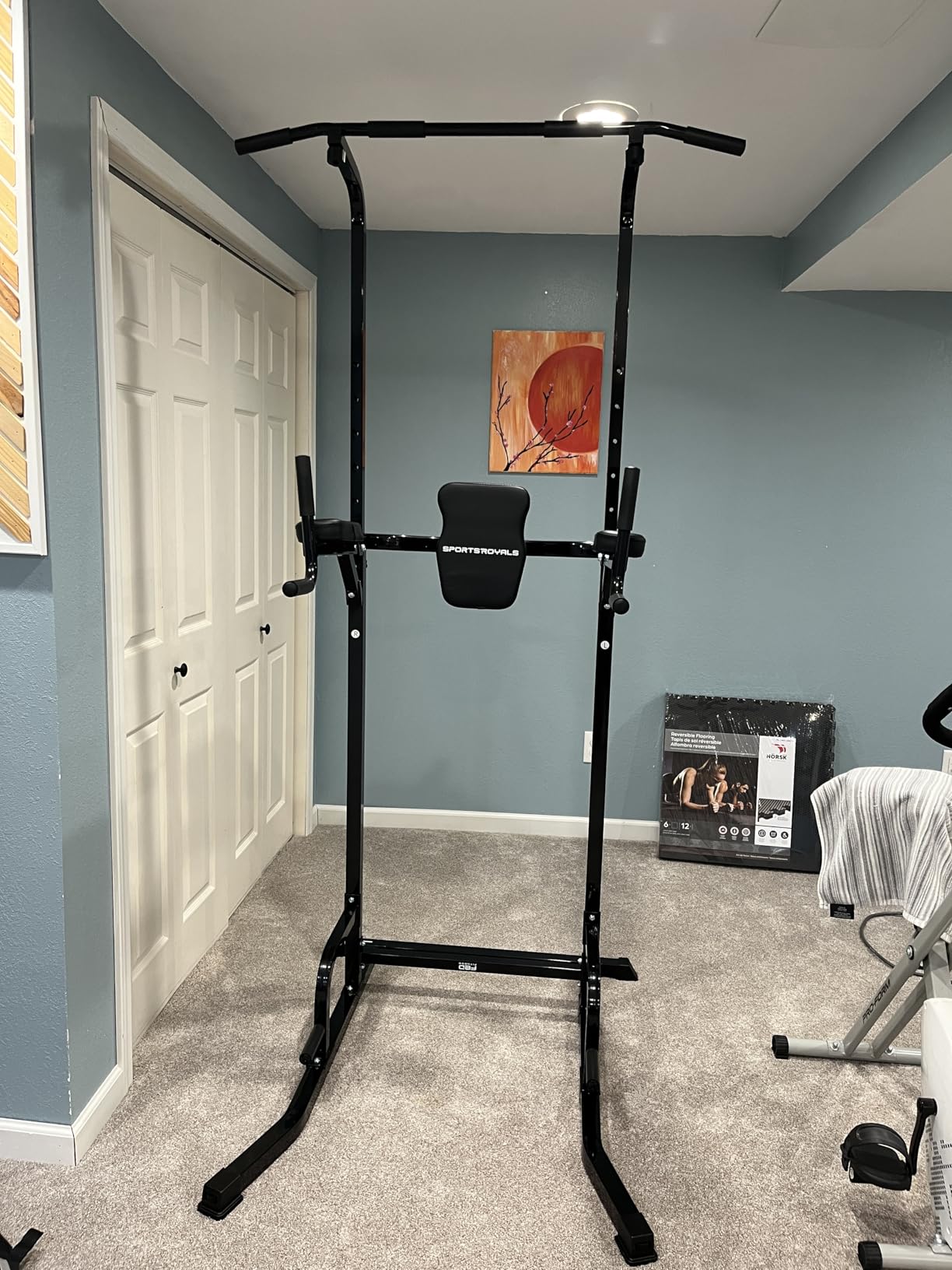 Sportsroyals Power Tower Pull Up Bar Station, 450LBS Stable Pull Up Dip Station for Home Gym Strength Training Equipment | FED Fitness customer photo 2