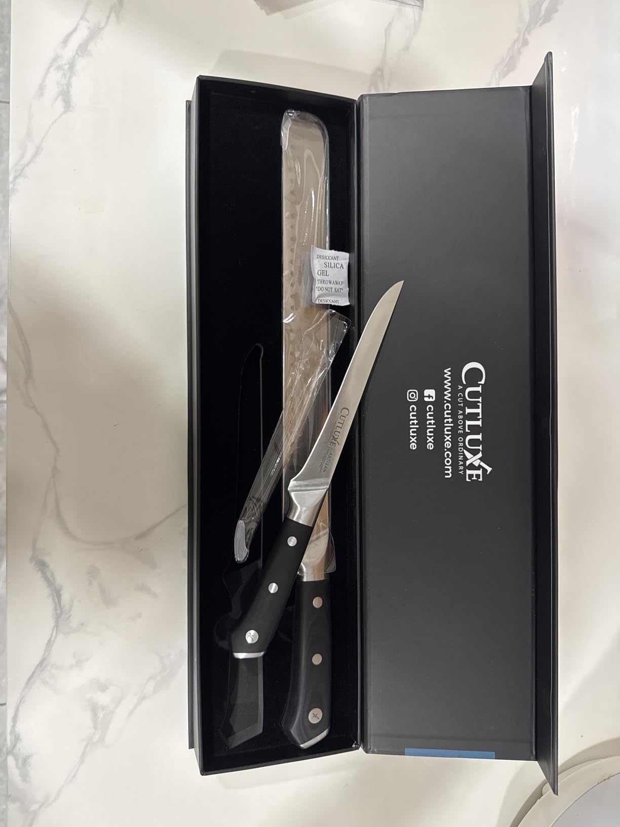 Cutluxe Carving Knife Set, Brisket Slicing & Boning Knife for Meat & BBQ | Razor Sharp German Steel, Full Tang Ergonomic Handle - Grilling Gift for Men, Artisan Series customer photo 1
