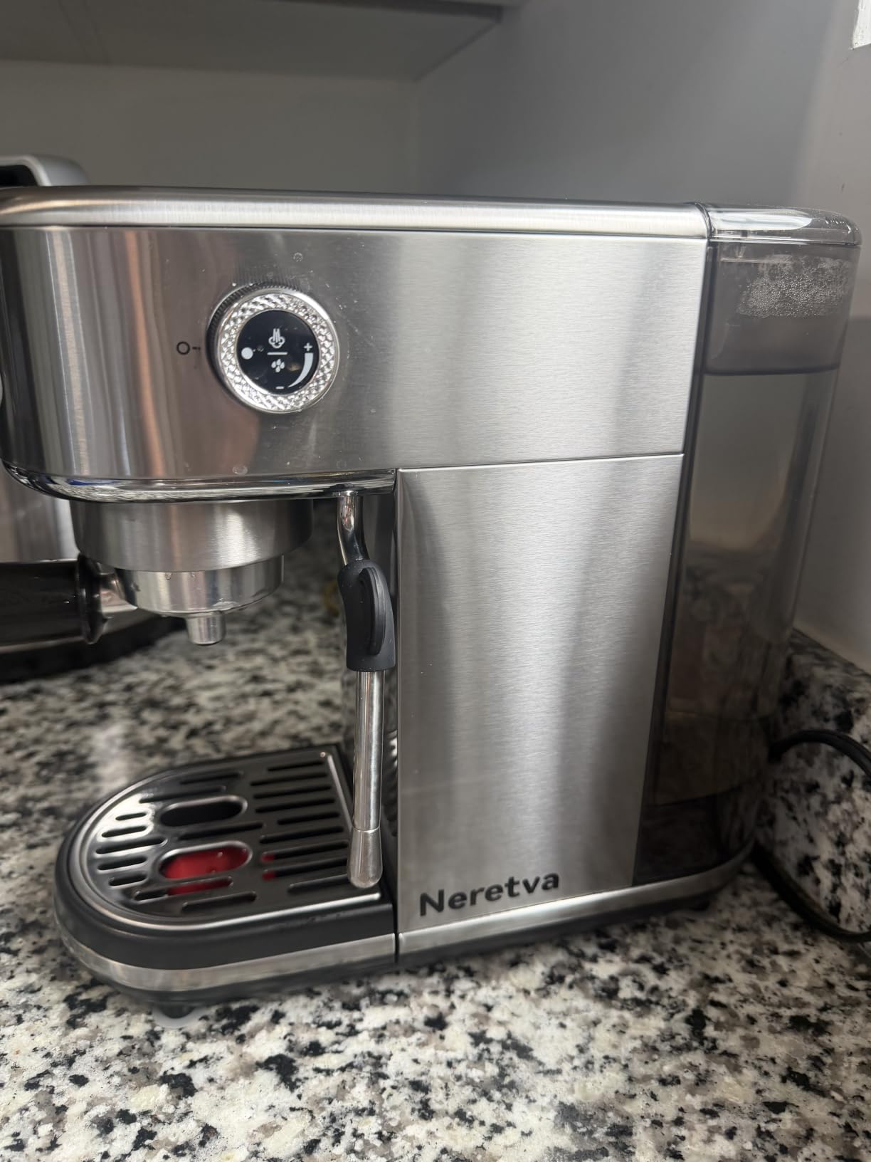 Neretva 20 Bar Espresso Machine Super Compact Espresso Coffee Machine | Professional Stainless Steel Espresso Maker with LED Display and Powerful Steam for Home Baristas to Make Latte, Cappuccino customer photo 1