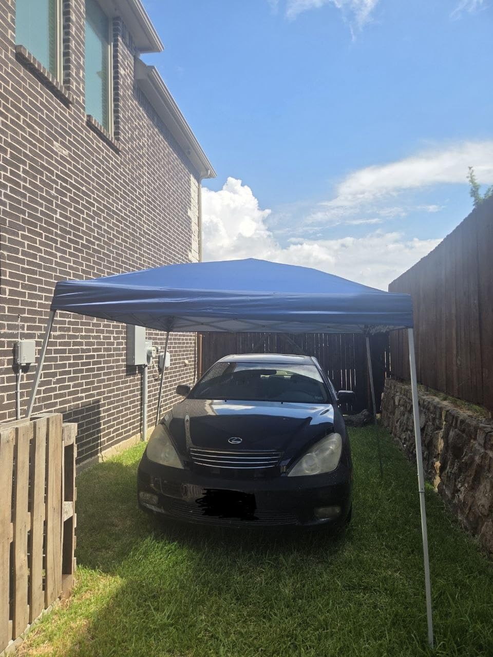 10x10FT Slant Leg Pop Up Canopy Tent, Portable Outdoor Shelter with Carrying Bag (Blue) customer photo 1