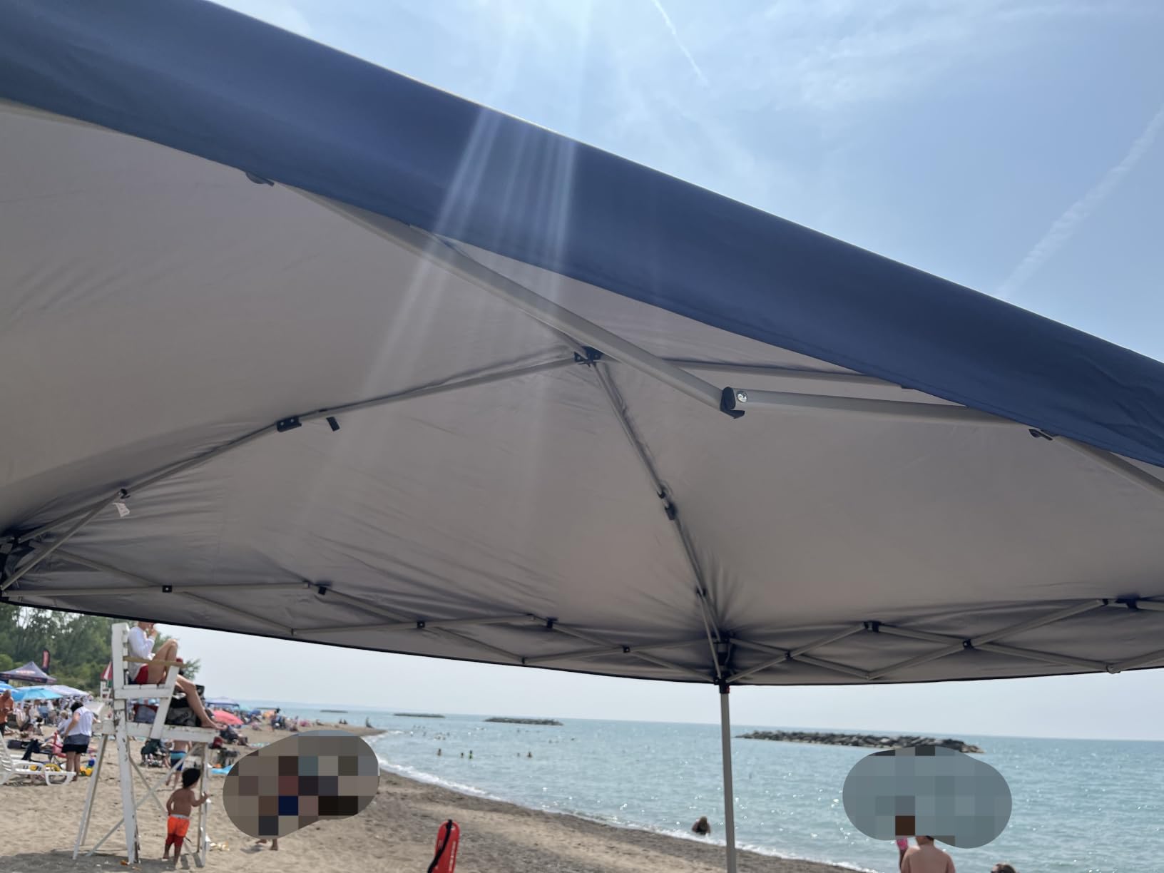 10x10FT Slant Leg Pop Up Canopy Tent, Portable Outdoor Shelter with Carrying Bag (Blue) customer photo 2