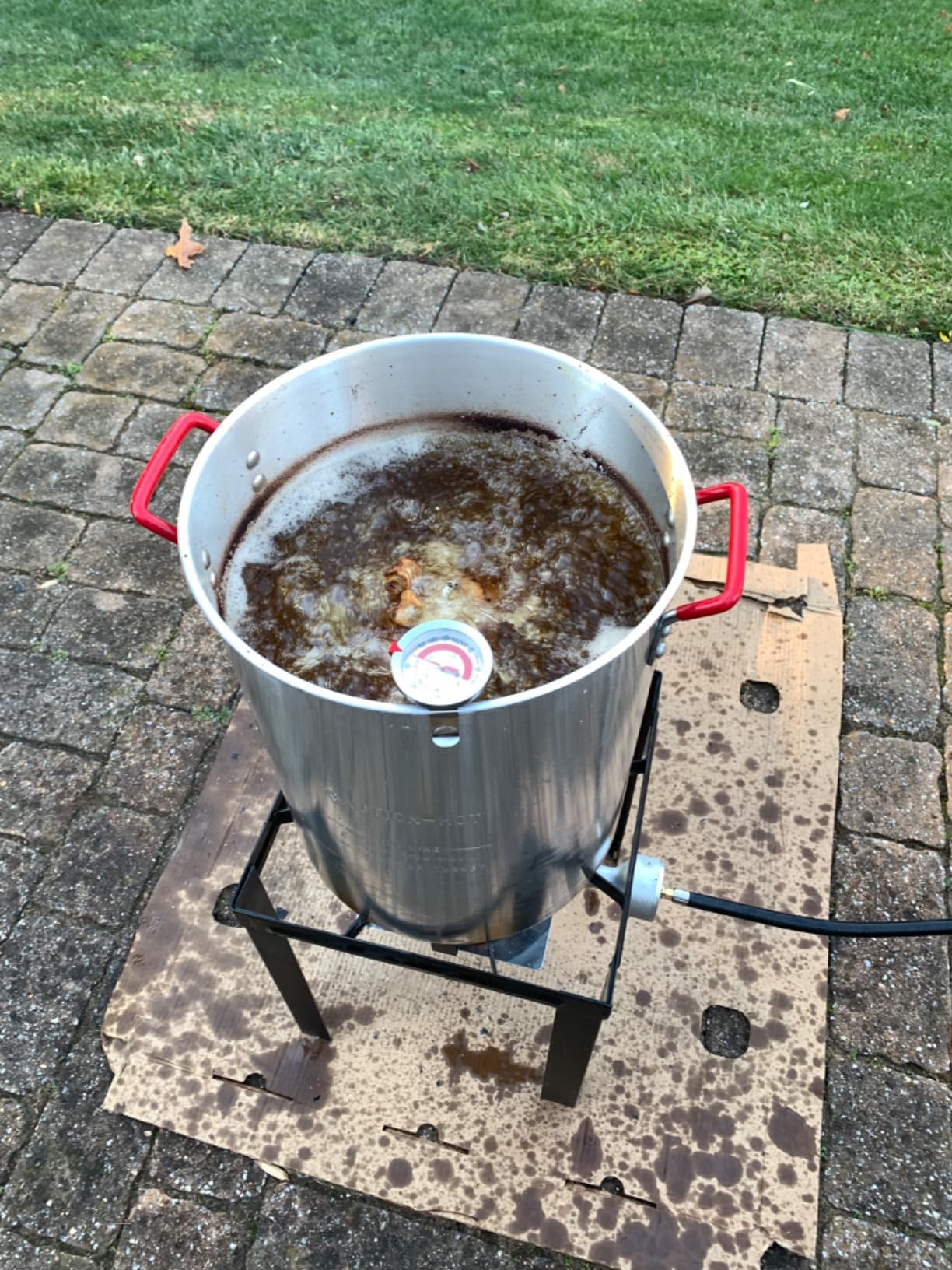 VEVOR Turkey Deep Fryer, 30-qt Turkey & 10-qt Outdoor Aluminum Seafood Boiling Kit, Fish Steamer Cooker Set, 54,000 BTU Burner Propane Gas Boiler, Gifts for Thanksgiving Day customer photo 1