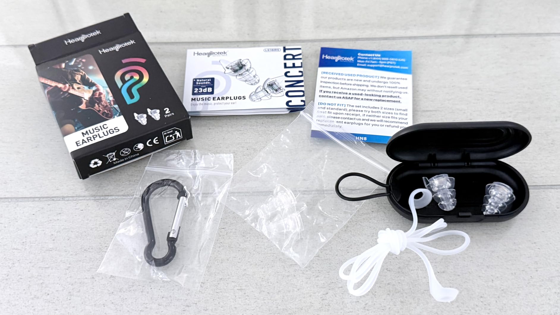 Hearprotek Concert Ear Plugs, 2 Pairs Reusable High Fidelity Musician Ear Plugs for Concerts Loud Music-Noise Reduction Ear Protection Earplugs for Rave, Festival, Music, Tinnitus Relief customer photo 1