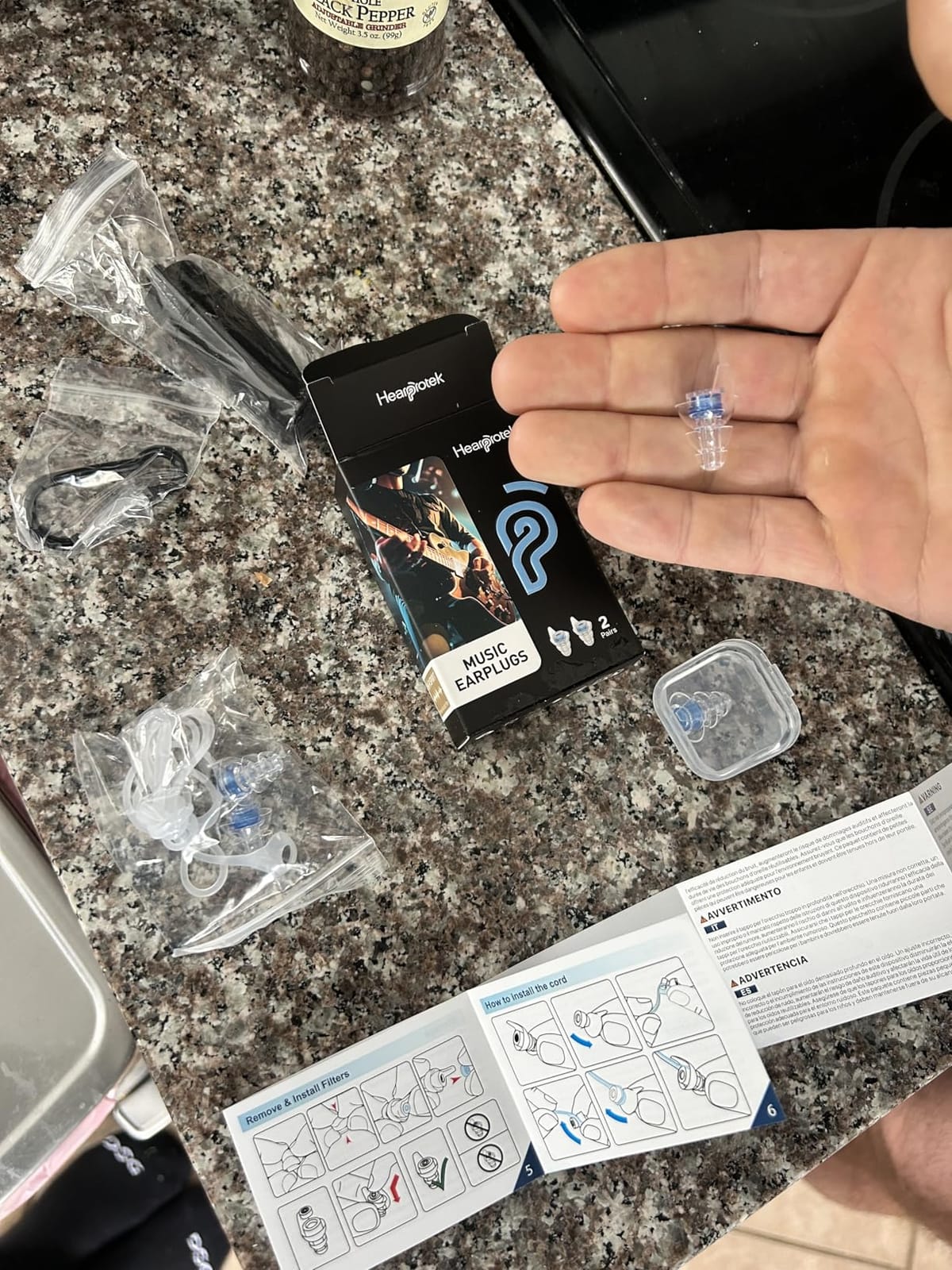 Hearprotek Concert Ear Plugs, 2 Pairs Reusable High Fidelity Musician Ear Plugs for Concerts Loud Music-Noise Reduction Ear Protection Earplugs for Rave, Festival, Music, Tinnitus Relief customer photo 2