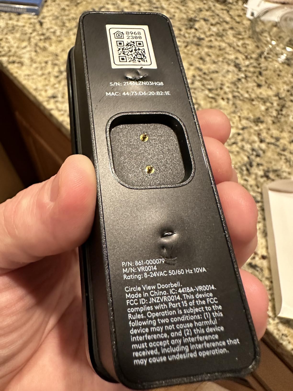 Logitech Circle View Apple HomeKit- Enabled Wired Doorbell TrueView Video, Face Recognition, Color Night Vision, and Head-to-Toe HD Video - Black (Renewed) customer photo 2