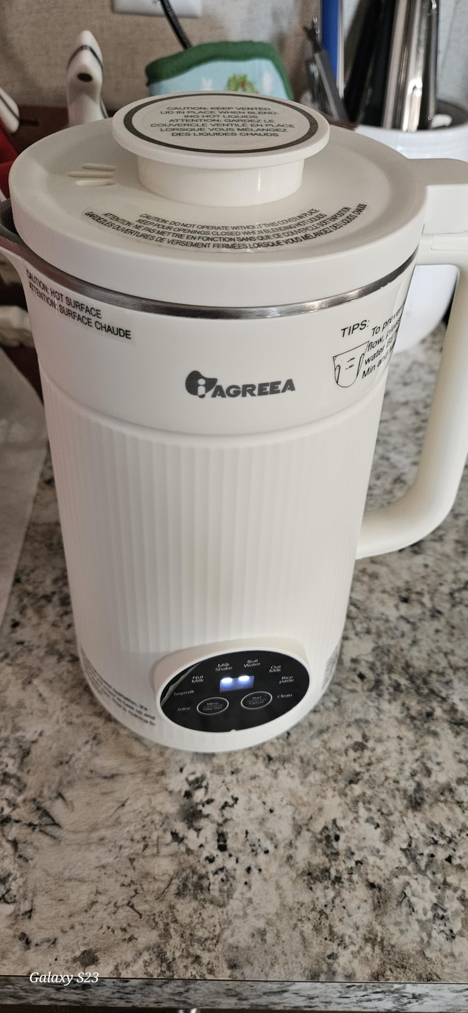 IAGREEA Nut Milk Maker Machine, 35oz Soy/Almond/Oat Milk/Juice Maker, 8 Programs, BPA-Free, Self-Cleaning customer photo 2