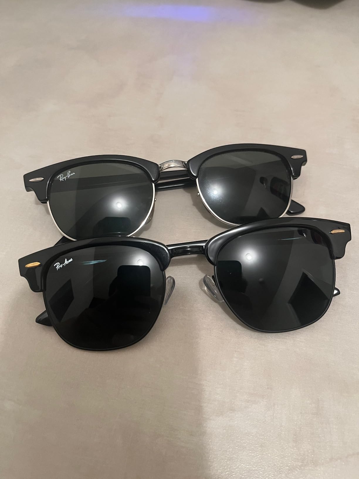Pro Acme UV400 Semi-Rimless Square Sunglasses for Men Women - 100% Real Glass Lens, Anti-Glare for Driving customer photo 1