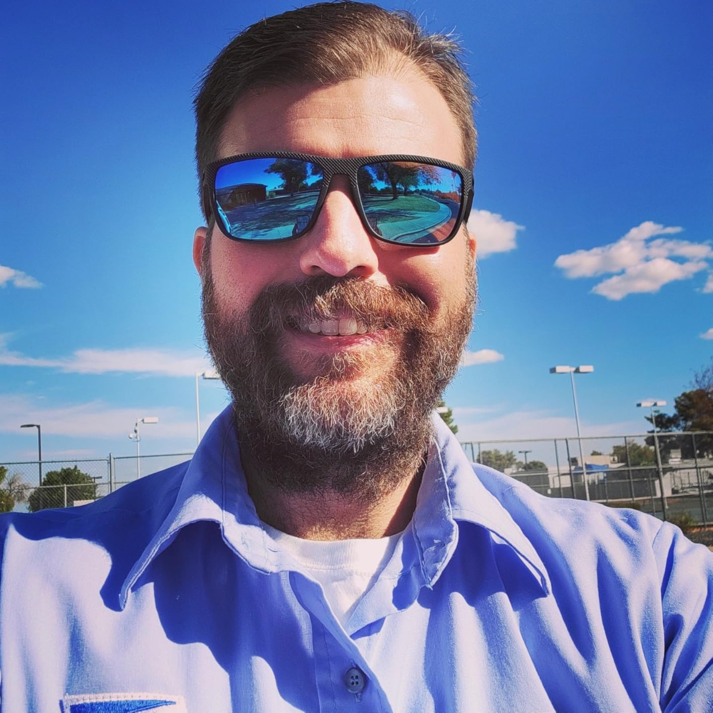 Polarized Sunglasses for Men, Lightweight Sun Glasses with UV Protection for Driving Fishing Golf customer photo 1
