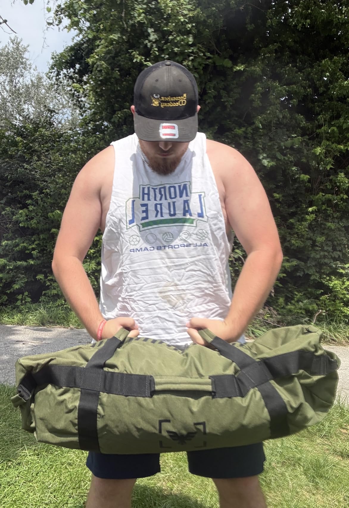 Elite Sports Workout Sandbag for Versatile, Intensive Core Muscles Fitness, Strength Training with Strategic Handle Placement (Unfilled) customer photo 1
