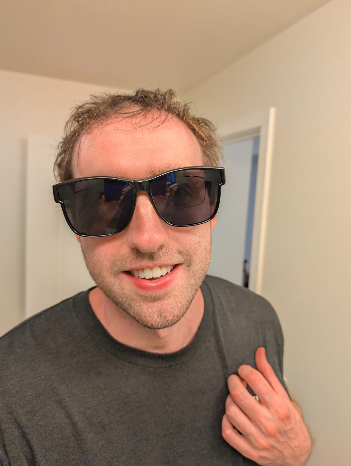 GEGURI Polarized Sunglasses Fit Over Glasses for Men Women, Oversized Square Sun Glasses UV400 Protection Shades customer photo 2