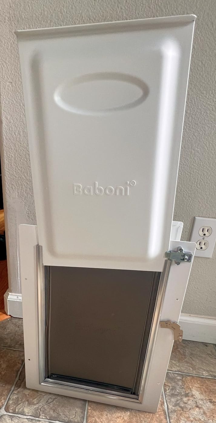 Baboni Pet Door for Wall,3-Flap,Steel Frame and Telescoping Tunnel, Aluminum Lock, Double Flap Dog Door and Cat Door, Strong and Durable (Pets Up to 100 Lb) -Large customer photo 2