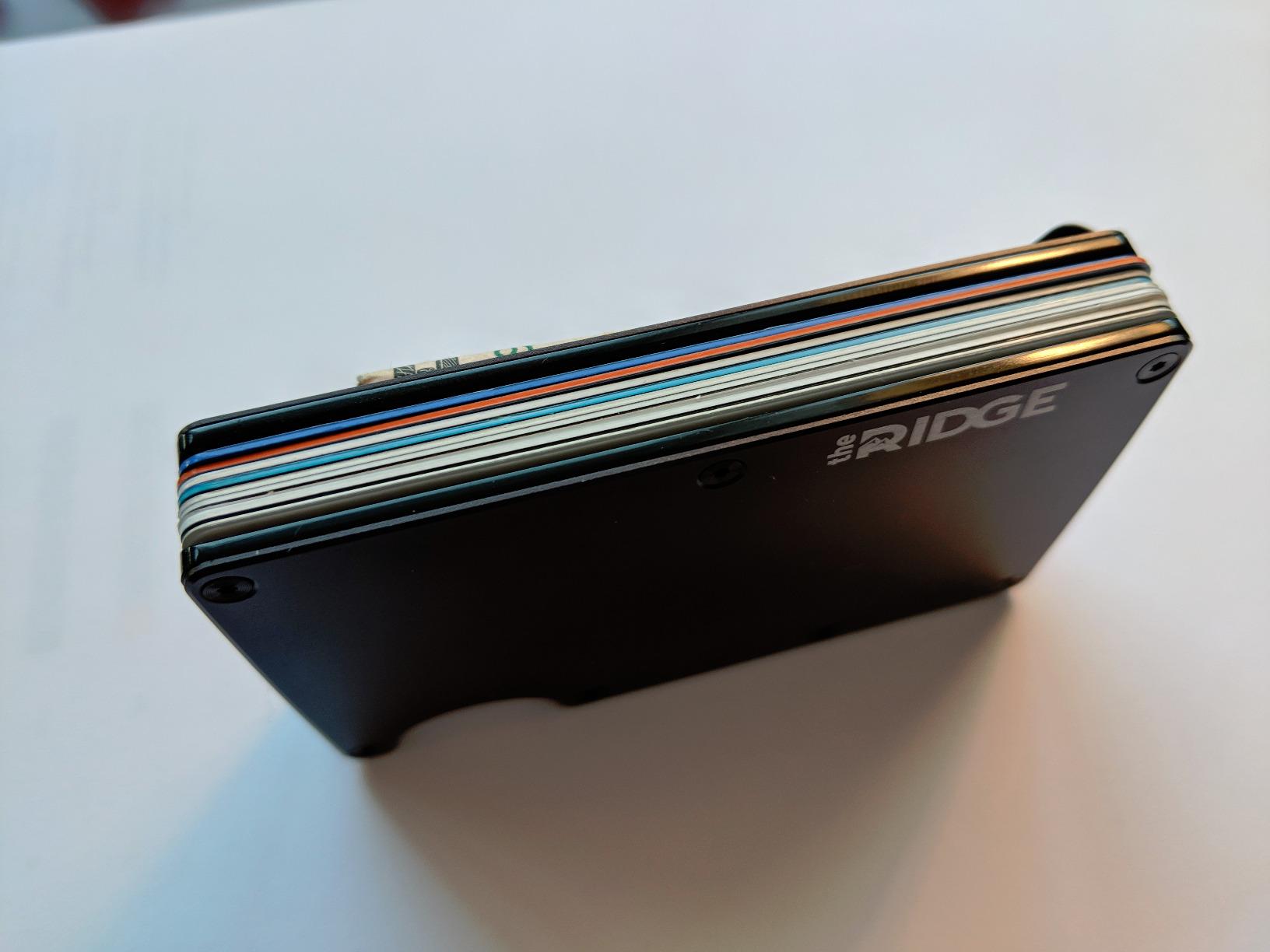 The Ridge Wallet for Men - Slim Minimalist Compact Wallet and Card Holder, RFID Protected Front Pocket Wallets for Men with Integrated Money Clip (Stonewashed Titanium) customer photo 1