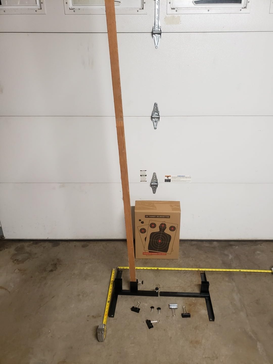 Steel Target Stand Base for Paper Silhouette Shooting Targets, 8” - 24” Adjustable Width, USPSA/IPSC - IDPA Practice, Includes Cardboard Targets for Shooting customer photo 2