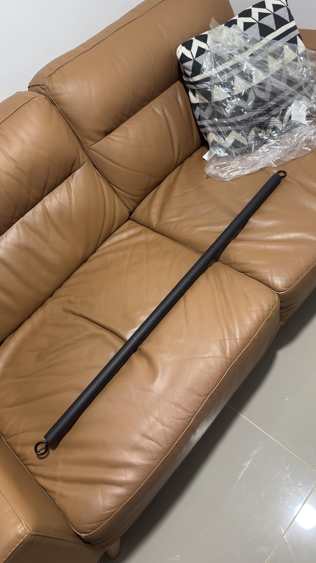 QWORK Resistance Band Bar Only, 108CM Adjustable Training Stick - Fits Most Loop Bands for Home, Gym & Travel Workouts customer photo 2