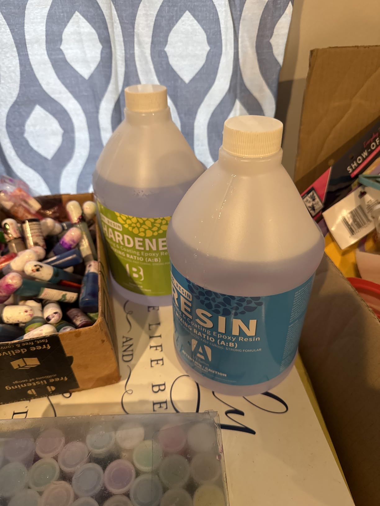 DR.RESIN Epoxy Resin 1 Gallon, Non-Yellowing Resin Kit for Casting Coating | Non-Toxic Self-Leveling Bubble Free for Countertop Wood Table Bar top Resin Craft Art Jewelry Tumbler Coasters Tabletop DIY customer photo 1