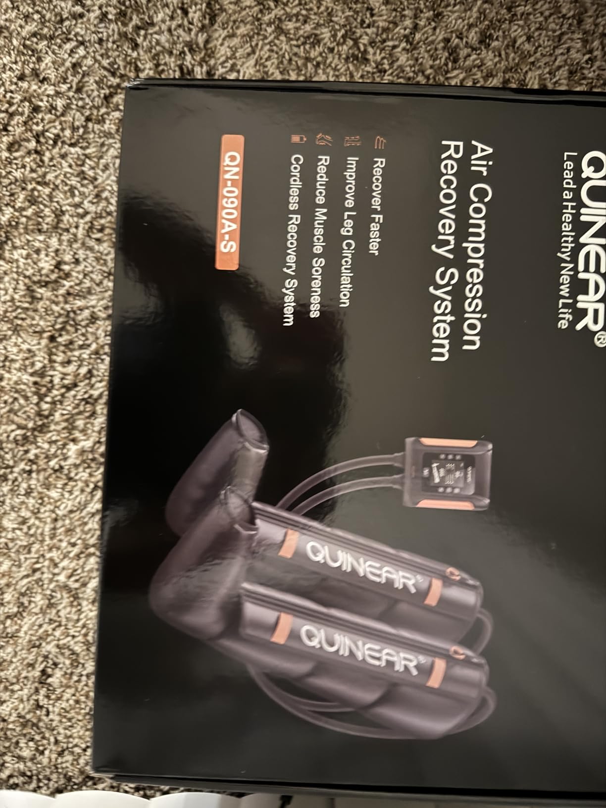 QUINEAR Professional Leg Recovery System, Cordless Air Compression Boots with Sequential Compression, Leg and Foot Massager, Fast Recovery Therapy for Athletes, FSA-HSA Eligible (Medium) customer photo 2
