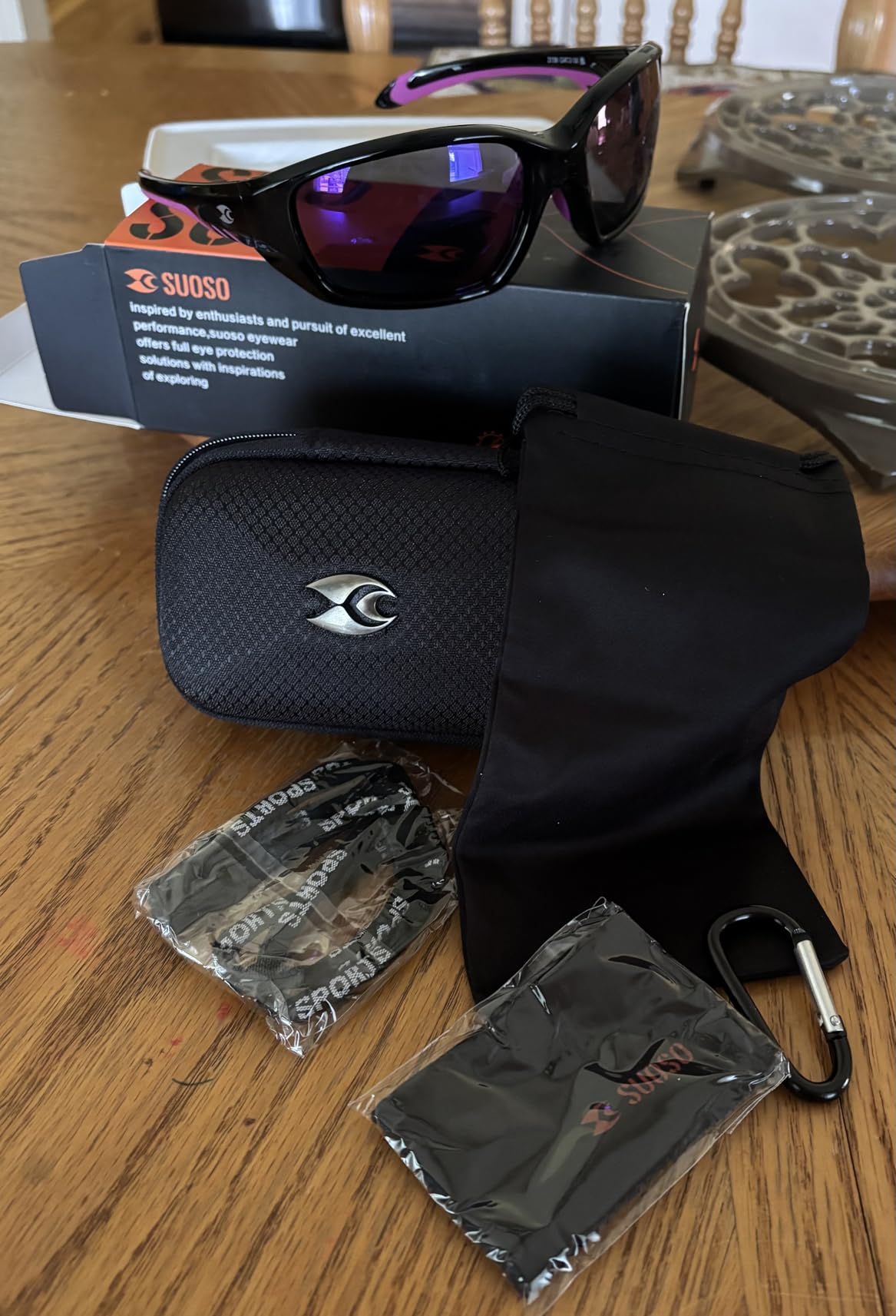 suoso Sports Polarized Sunglasses for Men: Womens UV400 Protection Sun Glasses Wrap Around Goggles for Fishing Driving TR90 customer photo 2