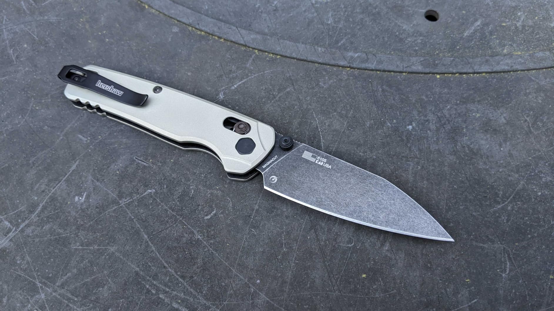 Kershaw Bel Air Pocket Knife, Made in The USA, 3.1 inch CPM MagnaCut Steel Blade, EDC Design, Duralock Locking Mechanism, Manual Folder, Pocketclip customer photo 2