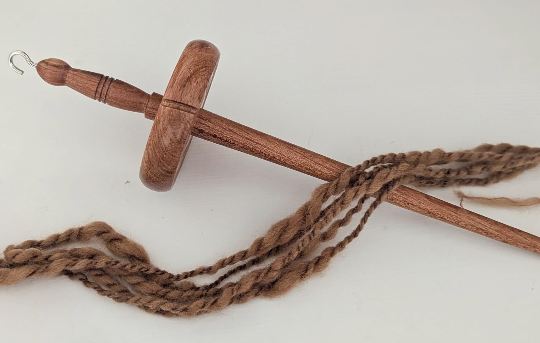 SAVINA Wooden Hardwood Drop Spindle Top Whorl Yarn Spinner Wheel for Beginners & Advanced, Hand Spinning, Spin Roving into Yarn - Ideal for Sewing Projects customer photo 2