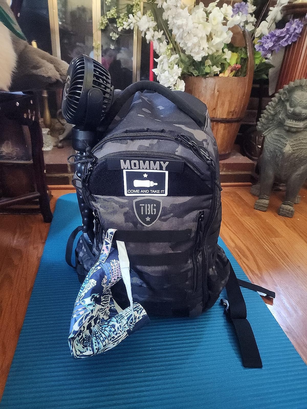Tactical Baby Gear Daypack Tactical Diaper Bag Backpack | MOLLE-compatible tactical diaper backpack with built-in changing mat and stroller straps for organized parenting. customer photo 2