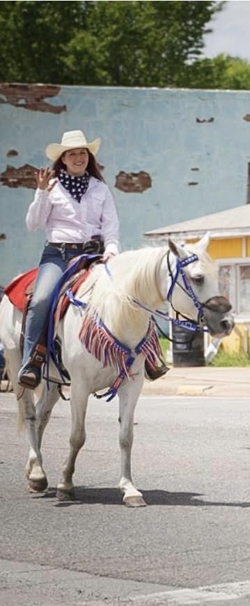 American Flag Double Layered Nylon Patriotic Padded Headstall, Reins and Breast Collar with Fringes 3 Items Set customer photo 1