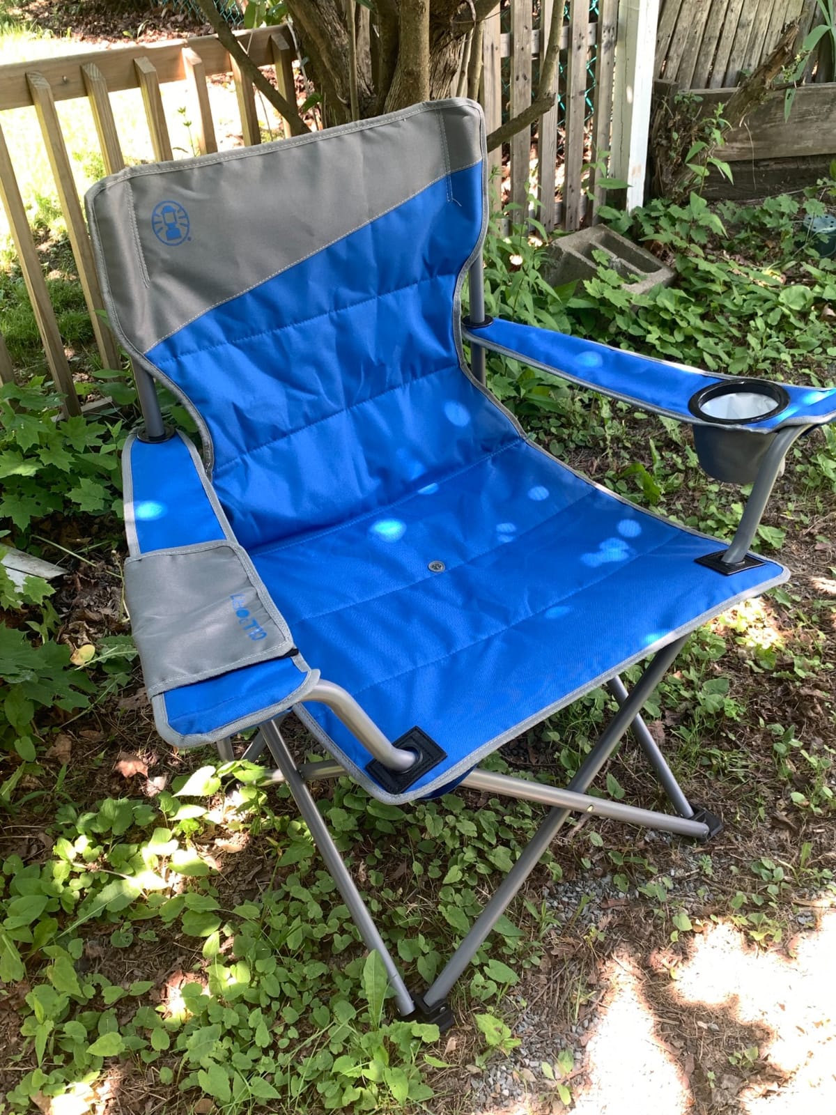 Coleman Big-N-Tall Camping Chair with Cup Holder & Side Pocket, Water-Resistant XL Outdoor Seat Supports up to 600 lbs, Great for Camping, Tailgating, Firepits, Patio, & More customer photo 1
