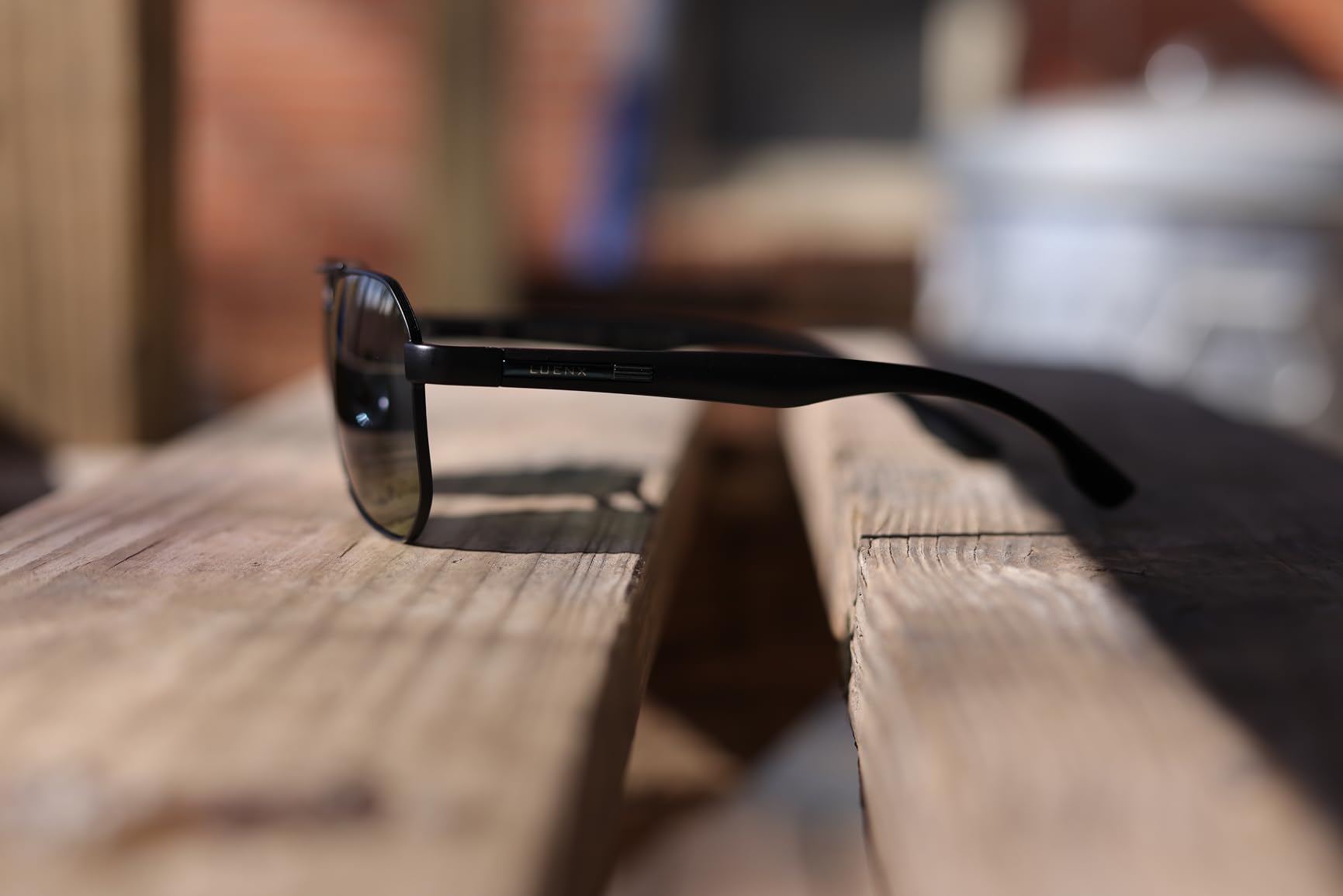 Luenx Aviator Polarized Sunglasses for Men: Square UV400 Driving customer photo 1