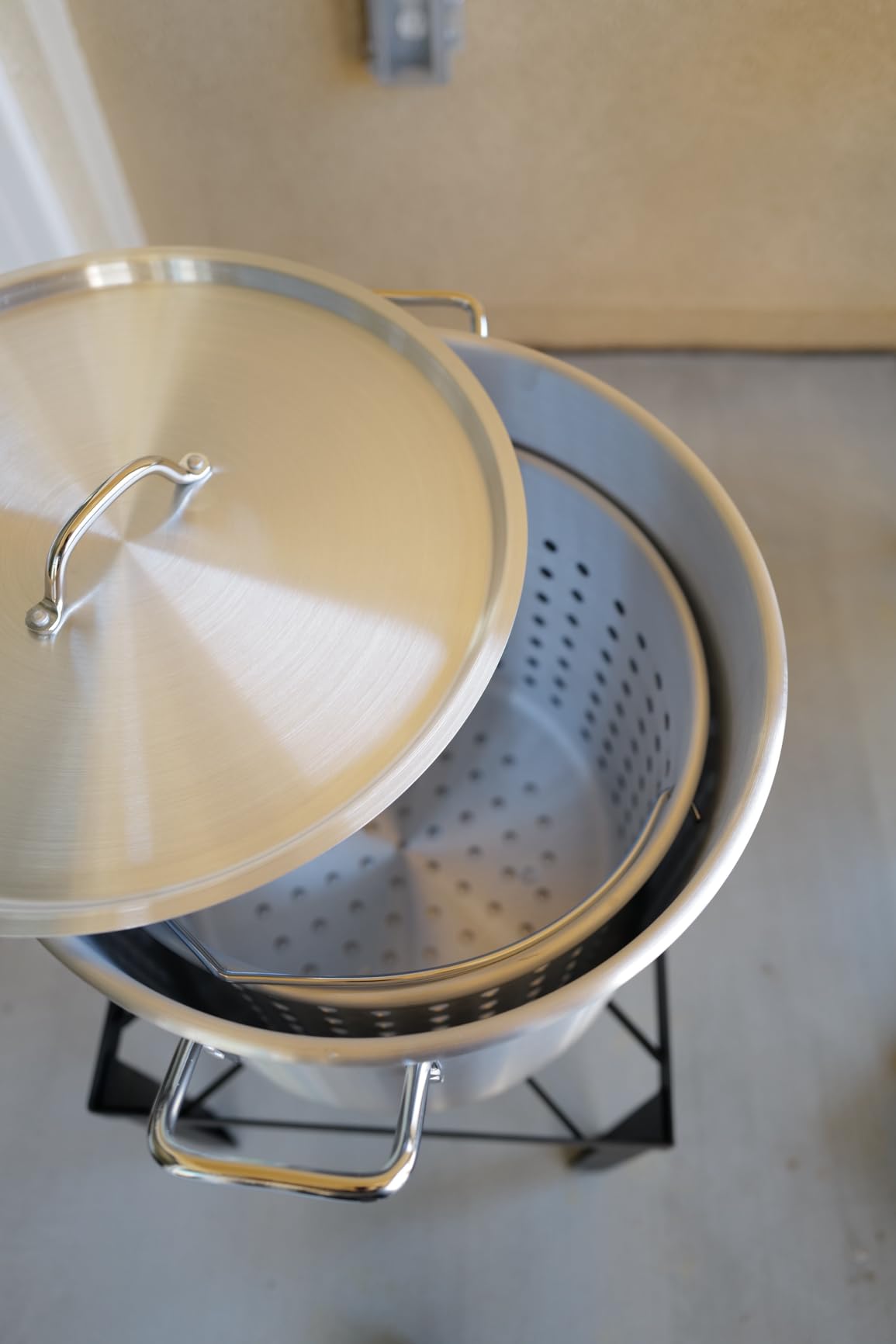 30QT & 10QT Outdoor Fryer | Turkey Fryer | Seafood Boil Pot | Cover & Skimmer Included | 50,000BTU Propane Burner | Aluminum Deep Fryer Pot with Basket | Crab, Seafood & Crawfish Boiler customer photo 1